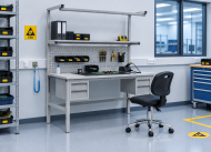 Table antistatique réglable en hauteur Enprag SPEXESD, 1500 × 900 mm - 2