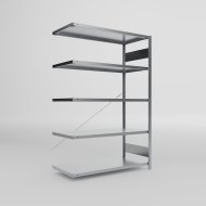 Crémaillère portuaire 439038 Clip S3 galvanisé, profondeur 600 mm