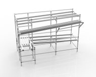 Rayonnage dynamique combiné ALUWEL1B pour bacs KLT et tôles - 2