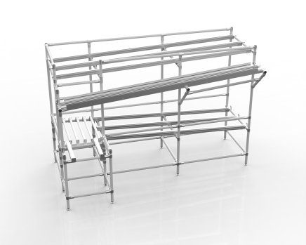 Rayonnage dynamique combiné ALUWEL1B pour bacs KLT et tôles - 2