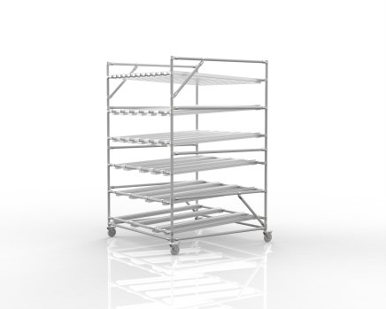Rayonnage dynamique mobile avec voies de retour - 1