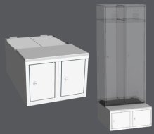 Caisson pour armoire LBX 22A - 500 mm
