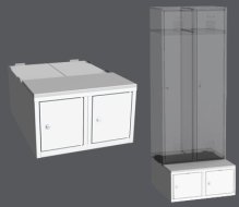 Caisson pour armoire LBX 32A - 600 mm
