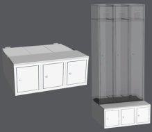 Caisson pour armoire LBX 33A - 900 mm