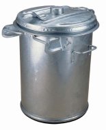 Poubelle galvanisée à chaud (3 modèles)