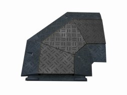Passe-câbles d'angle avec couvercle