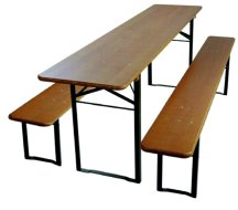 Set de bière - 2x bancs, 1x table
