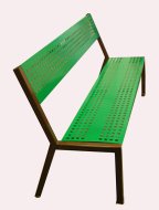Banc de parc tout métal 6022