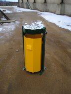 Poubelle d'extérieur avec cendrier 60 l - 1017