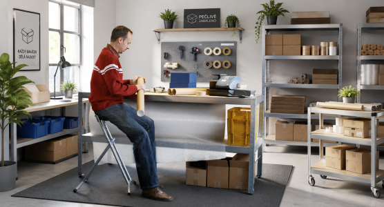 Tables d'emballage et postes de travail