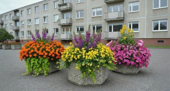 Pots de fleurs d'extérieur