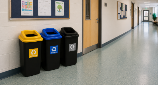 Poubelles en plastique
