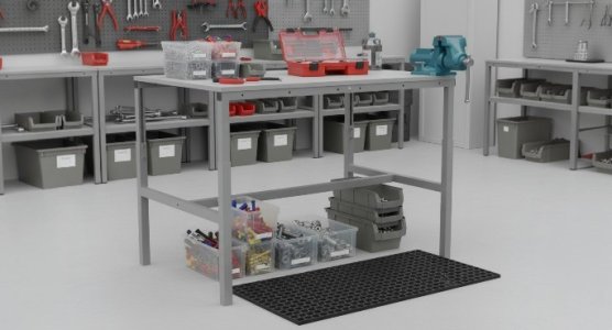 Accessoires pour tables d'atelier en acier