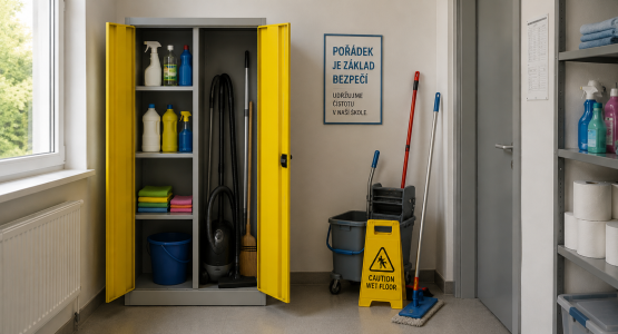 Armoires pour produits d'entretien