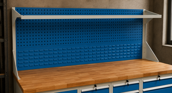 Panneaux perforés pour tables de travail