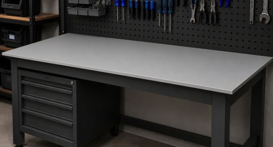 Tables d'atelier Basic avec plateau stratifié