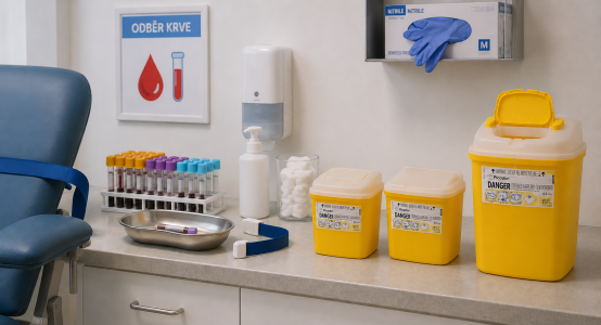Conteneurs pour déchets hospitaliers