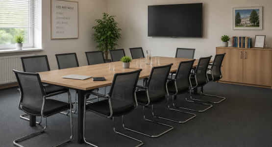 Chaise de conférence sur structure flexible