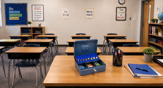 Caisses enregistreuses et caisses enregistreuses pour l'école