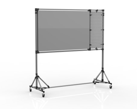 Tableau magnétique double face avec panneau perforé